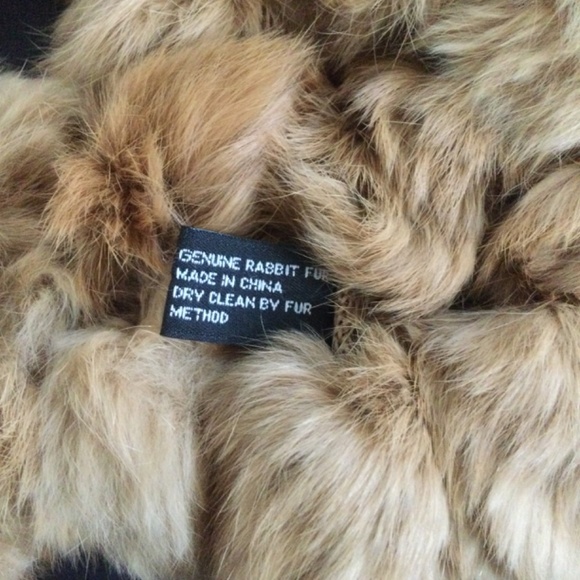 Cejon 100% Rabbit Fur Accessory Ball Long Scarf In Rich Caramel Color - Picture 3 of 4